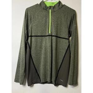 C9 by Champion Mens Small Duo Dry 1/4 Zip Pullover Shirt Activewear Dark Green